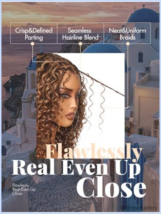 Boho Braided Deep Curly 5x5 Lace Front Human Hair Wig Glueless Pre Cut Pre